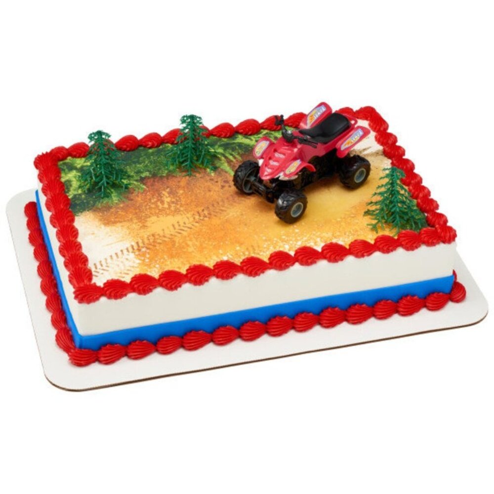ATV 4-Wheeler CAKE TOPPER Kit BIRTHDAY CAKE  Boys X games motorcycle